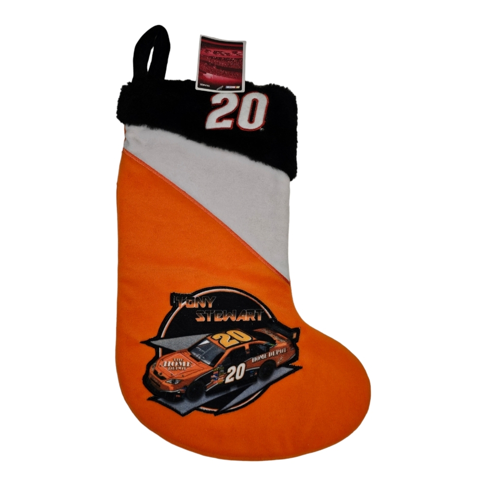 Vintage Tony Stewart‎ #20 Christmas Stocking 16” Trevco New w/ Tag Mantle Hanger